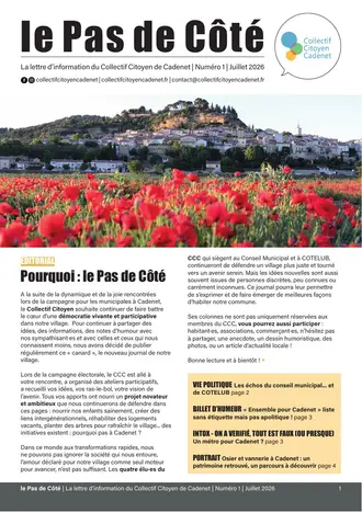 Une du Le Pas de Côté n°1